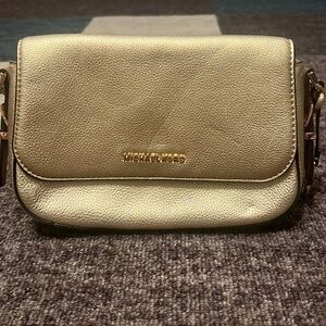 Michael Kors Gold  pebbled leather Crossbody